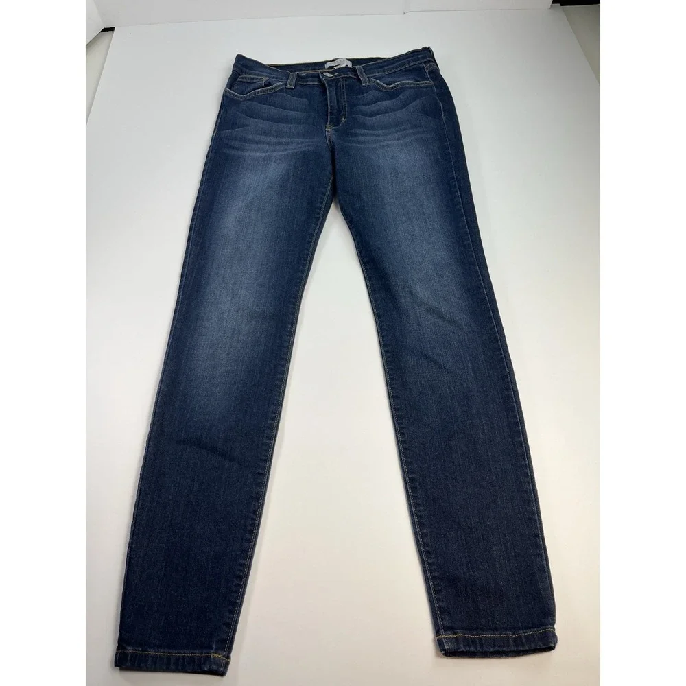 Judy Blue Jeans Skinny Tapered Leg 11x30 Denim Dark Wash Preppy USA Stretch